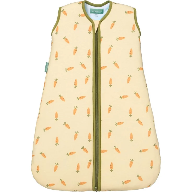 molis&co - Baby Schlafsack 2.5 TOG - Ganzjahres Schlafsack - Babyschlafsack Neugeborene - 100% Baumwolle (Oeko-TEX 100), ärmellos Winterschlafsack wattiert - Premium Qualität - Carrots (95 cm) – Bild 1