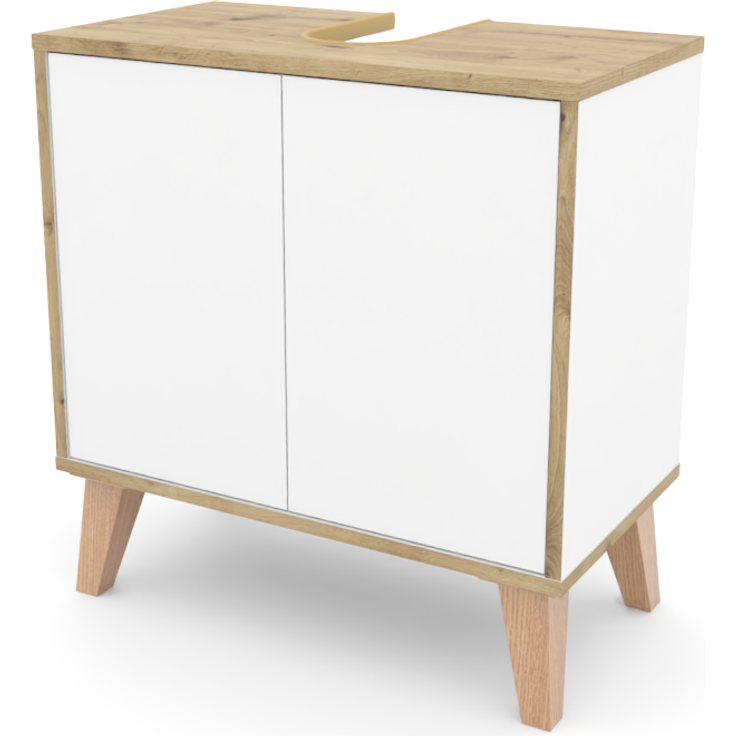 Waschbeckenunterschrank MORENA mit 2 Türen, Cashemere/Eiche