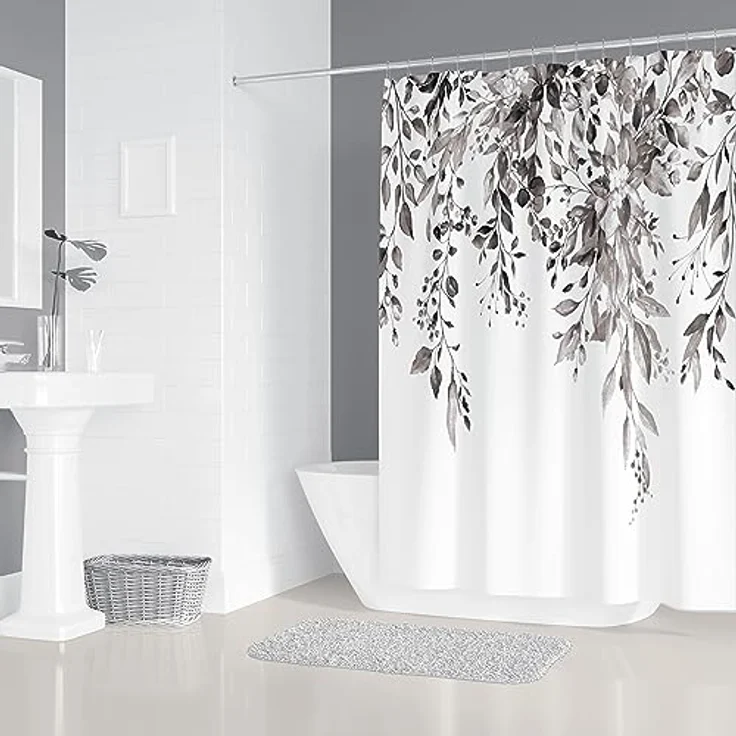 M&W DAS DESIGN Duschvorhang 180x200 Shower curtains Duschvorhang anti schimmel Waschbar – Bild 3
