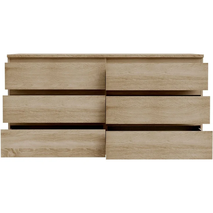 FORTE Kommode Edmore, große Kommode, grifflose Front, Stauraum, 6 Schubladen – Bild 2