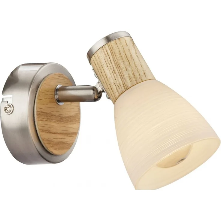 Wandstrahler, Holz, Spot verstellbar, H 11 cm, GYLFI