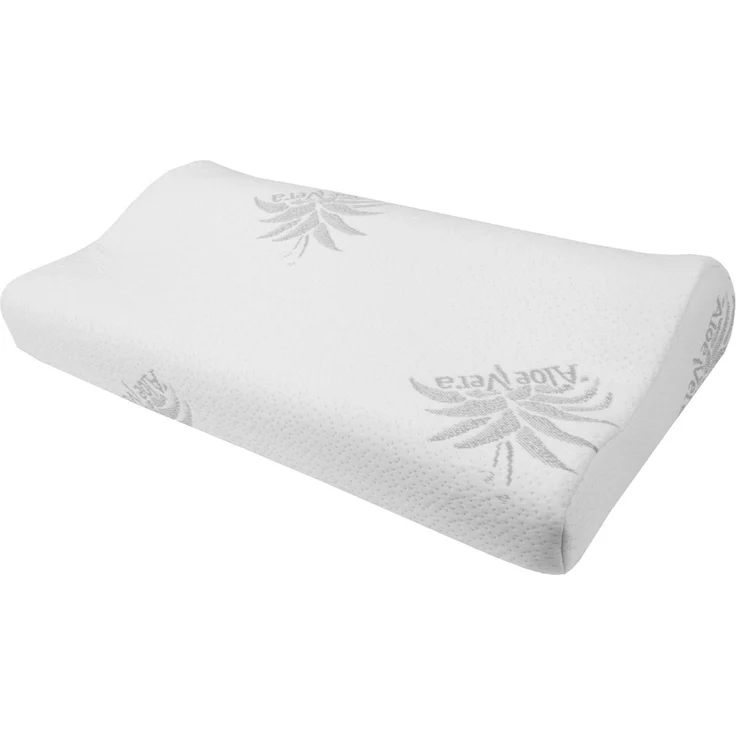 Nackenstützkissen "kühlende Gel Einlage" ( 60cm x 30cm x 10/7cm ), Nackenkissen mit Memory Foam, Aloe Vera veredelter Bezug, Gesundheitskissen – Bild 7