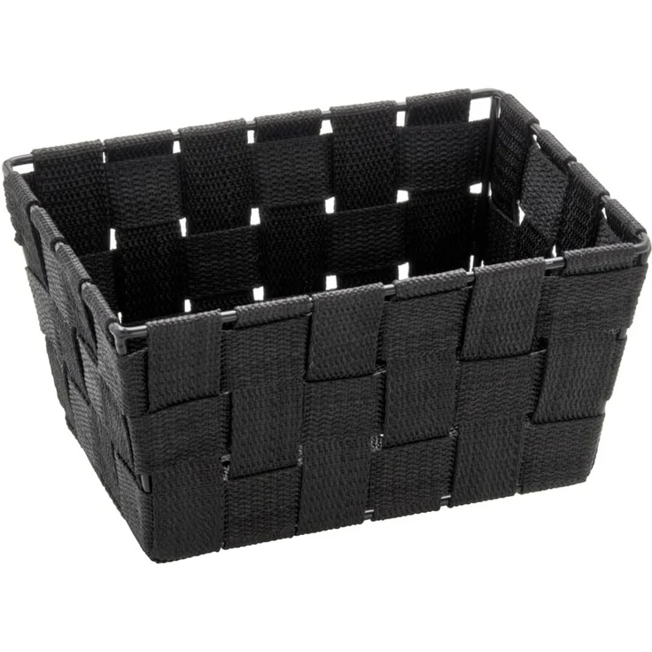 WENKO Aufbewahrungskorb Adria Mini Schwarz rechteckig Aufbewahrungskorb Schwarz Rechteckig Polypropylen (PP) Monochromatisch Indoor – Bild 1