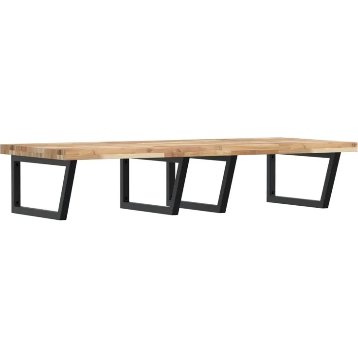 vidaXL Waschbeckenregal Wandmontage Stahl und Akazienholz 3302919