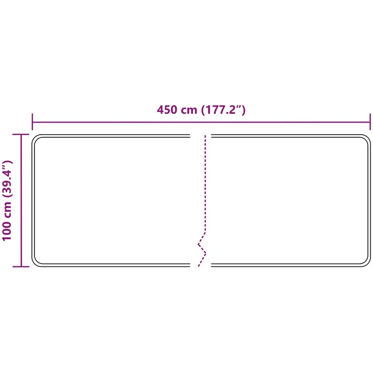 vidaXL Teppichläufer MARSA Grau 450 x 100 cm Polyester und PVC 42023204 – Bild 7