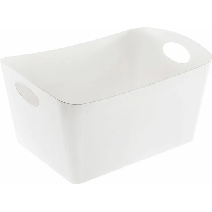 Koziol Aufbewahrungsbox Boxxx L, Kiste, Bottich, Organic Recycled, Recycled White, 15 L, 1403125