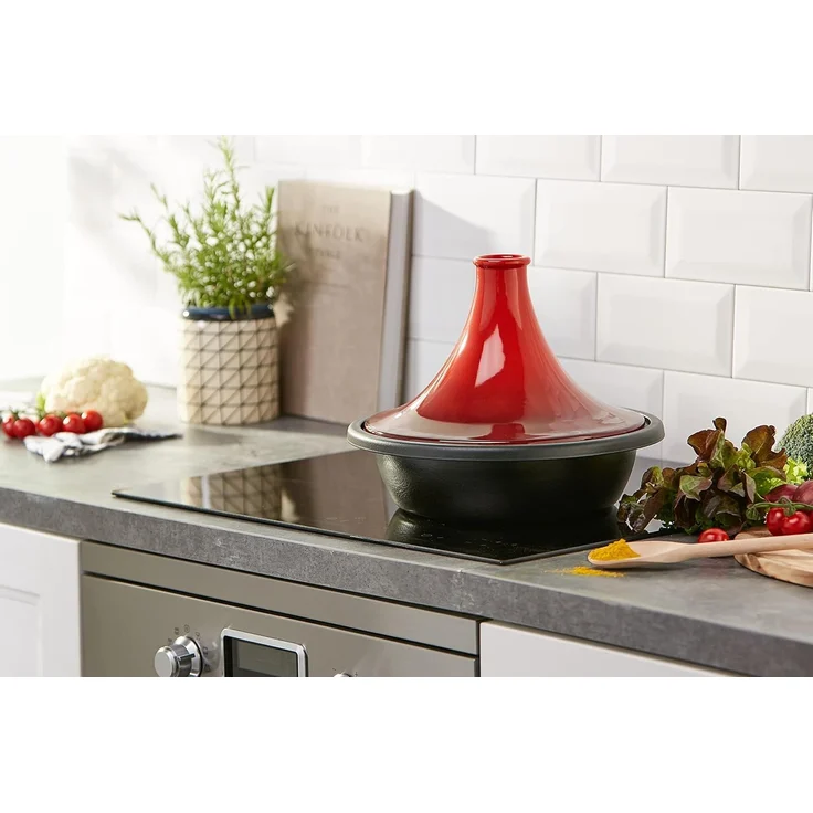 Le Creuset Gusseisen Tagine 31 cm kirschrot – Bild 10