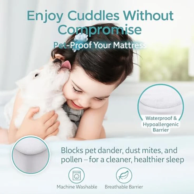 Dudu N Girlie Matratzenschoner für Babykörbchen, Frottee, 100% wasserdicht, 36x75 cm – Bild 5