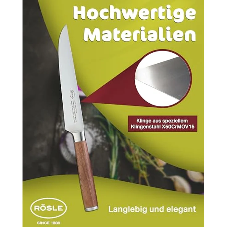 Rösle Fleischmesser Masterclass 18 cm Griff Nussbaumholz – Bild 5