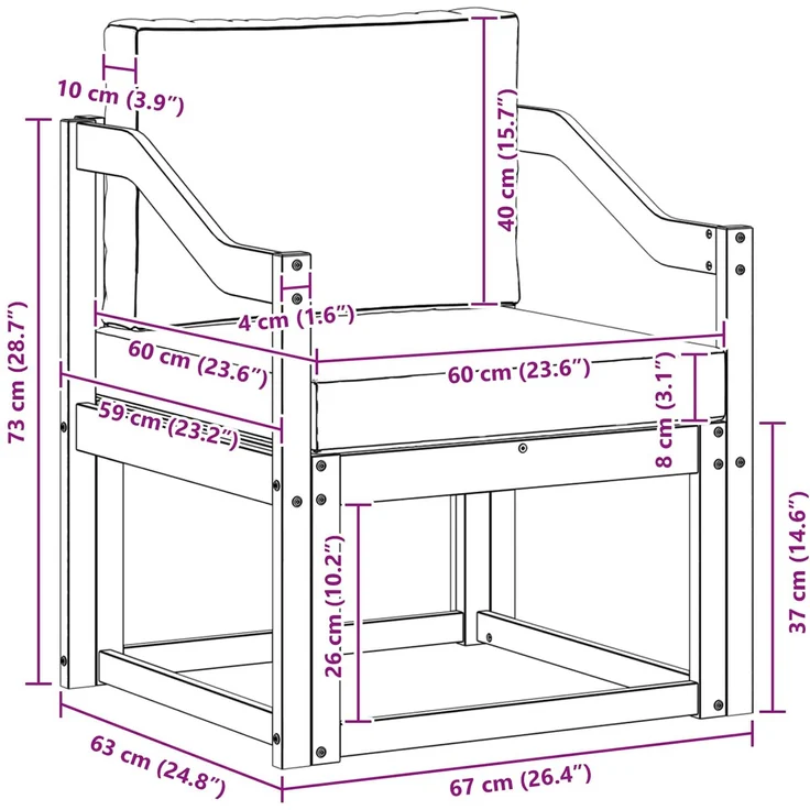 vidaXL Outdoor-Sofa 3436249 – Bild 7