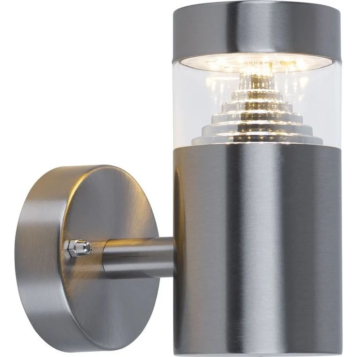 LED Wandleuchte, Edelstahl, Glas-Optik, 7,6x14x15,5cm – Bild 1