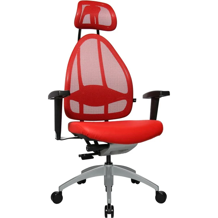 Bürodrehstuhl Open Art 10 rot Netzrückenlehne – Bild 1