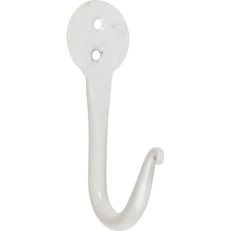 Wandhaken Kleiderhaken Handtuchhaken Metall Weiß Vintage Ib Laursen 0535-11