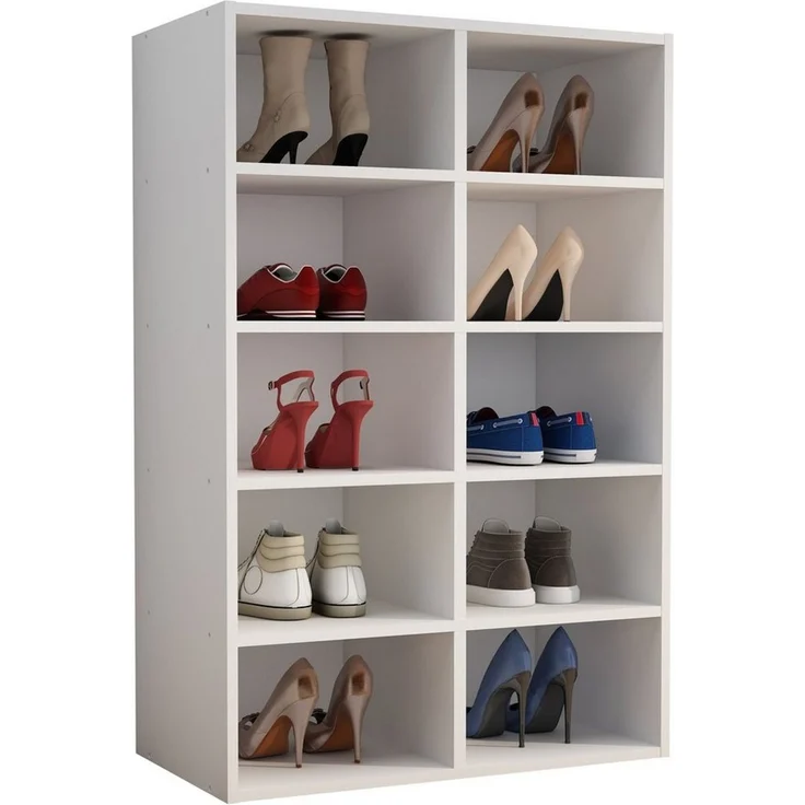 VCM Schuhregal Hinsol 919089 Weiß H. 84 x B. 55 x T. 30 cm – Bild 2