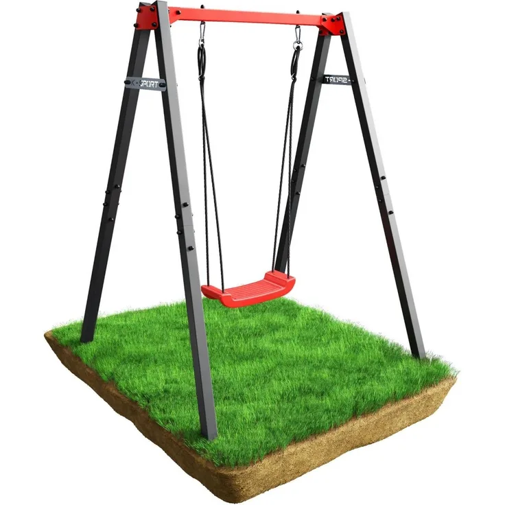 K-Sport Gartenschaukel für Kinder mit Brettschaukel, aus Stahl, grau