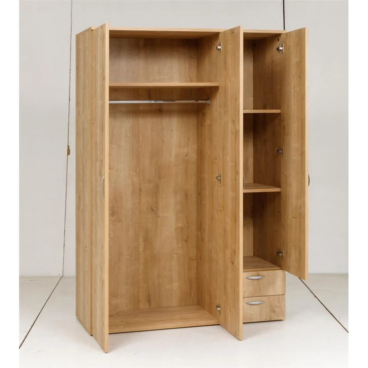 Kleiderschrank, Saphir Eiche, 120x177x52cm – Bild 4