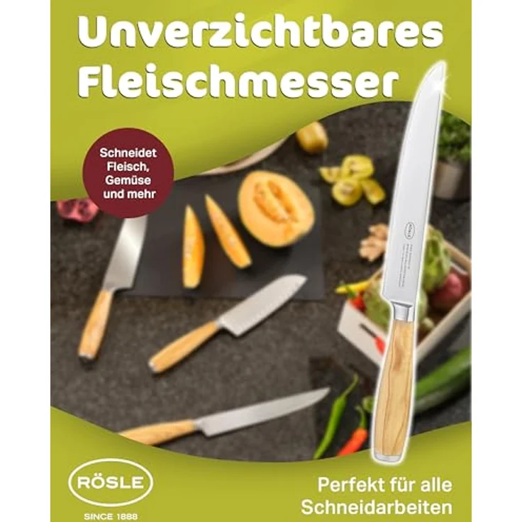 Roesle Artesano Olivenholz Fleischmesser 19 cm – Bild 4