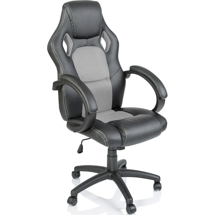 Tresko Racing Chefsessel Bürostuhl Drehstuhl Schalensitz Bürosessel Schreibtischstuhl schwarz/rot – Bild 5