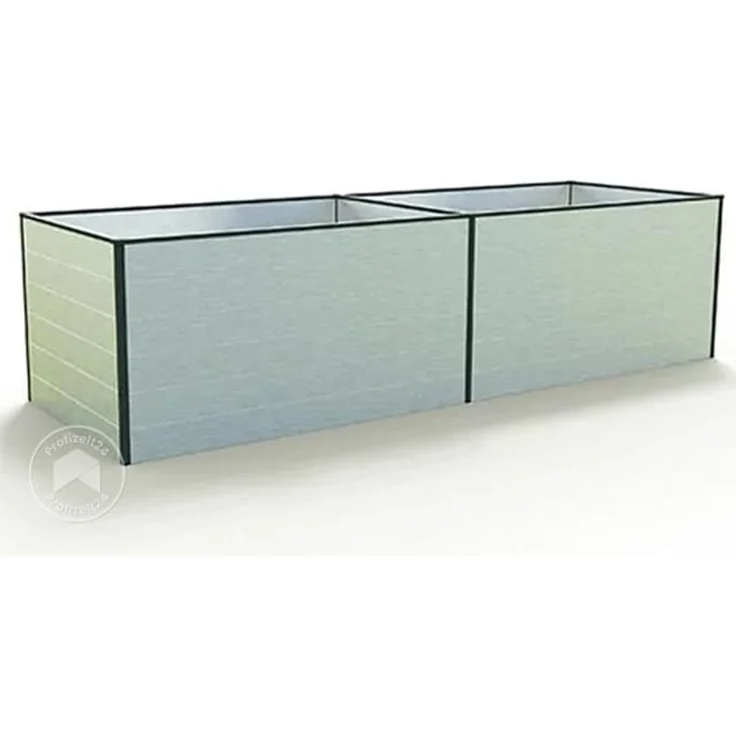 GFP Aluminium Hochbeet KINGSIZE DANIELA - 297 x 119 x 77 cm - Alu natur, Stecksystem, langlebig – Bild 2