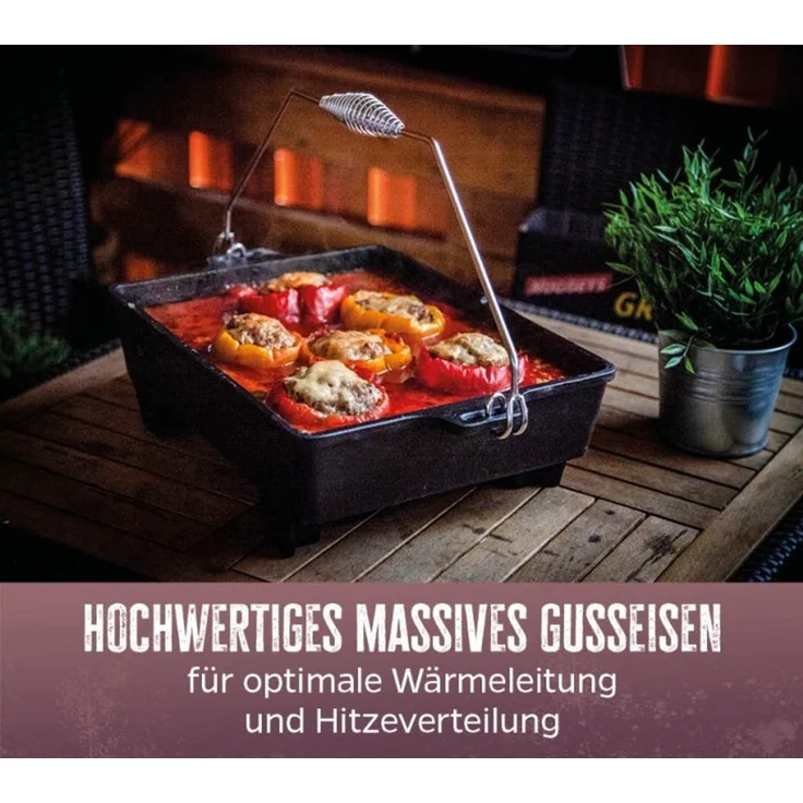 Grillfürst Dutch Oven Kastenform BK6 aus Gusseisen – Bild 5