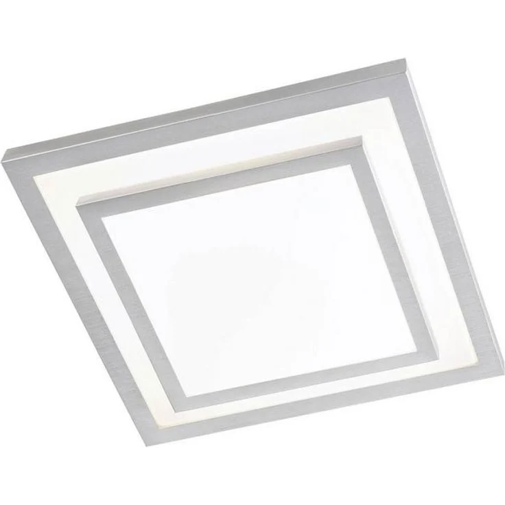 casa NOVA LED Deckenleuchte CLIPPER, 1-flammig, 41 x 41 cm, Silbergrau, Weiß, Anpassung der Farbtemperatur, Dimmfunktion, LED fest integriert, Extra-Warmweiß, Kunststoff – Bild 2
