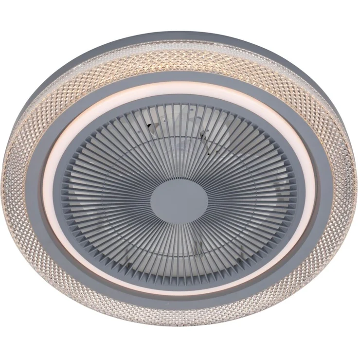 Mican 'SALERNO' Deckenventilator, Aluminium weiß, Ø 50 x 20 cm, mit LED-Leuchtmittel & Fernbedienung – Bild 4