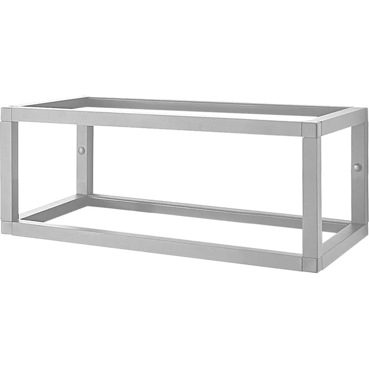 Aluments Quader-Rack Regal in EDELSTAHLOPTIK mit 30 cm Höhe und 90 cm Breite / Regalsystem / Modulregal – Bild 4