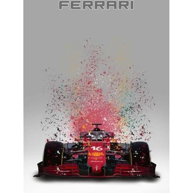 JUSTGOODMOOD Poster Formel 1 Rennwagen Aquarell Deko Print ohne Rahmen FERRAR 21x30 cm, FERRARI (1 St)