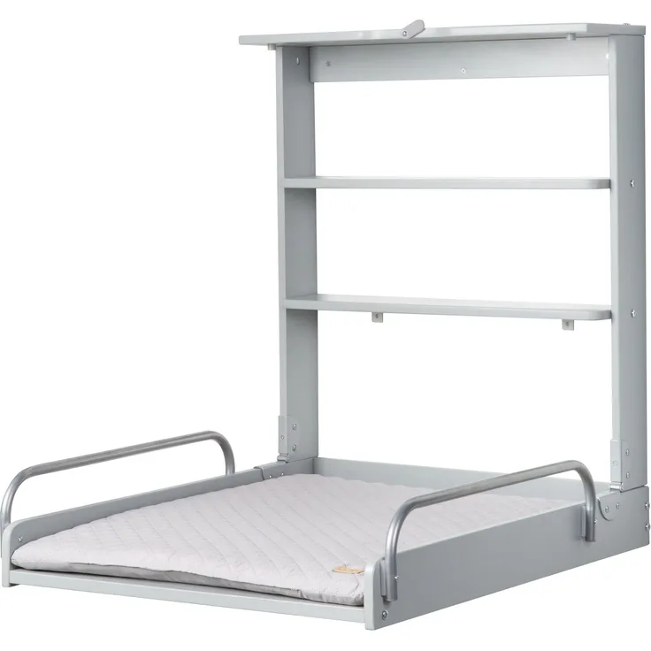 roba Wandwickelregal & Wickelauflage 'roba Style' grau - klappbar & platzsparend - Taupe / Grau