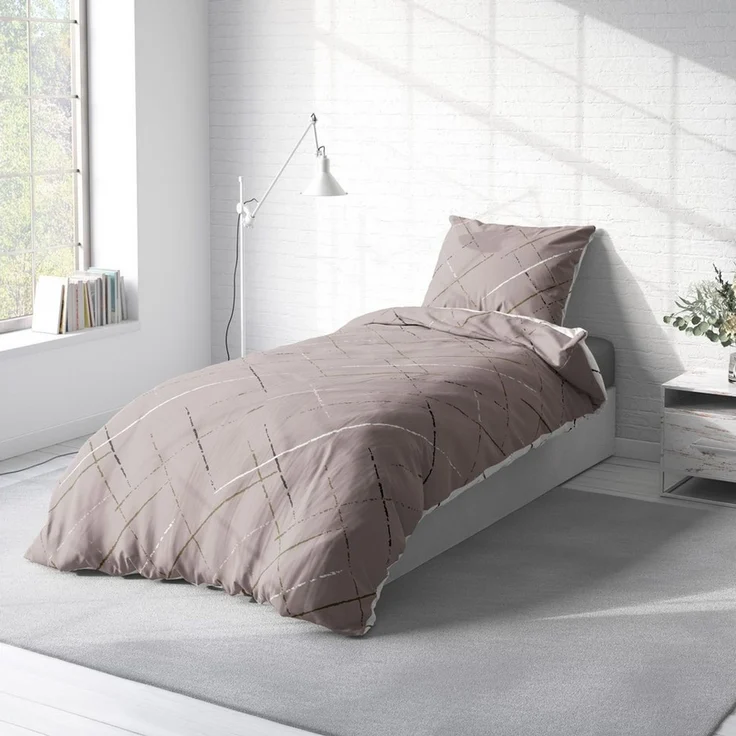 One Home Bettwäsche Stripes, Renforcé, 2 teilig, modern gestreift Streifen, Wende – Bild 3