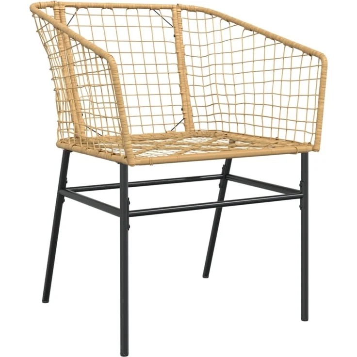 vidaXL Gartenstühle 2 Stk. Braun Poly Rattan 369099 – Bild 6