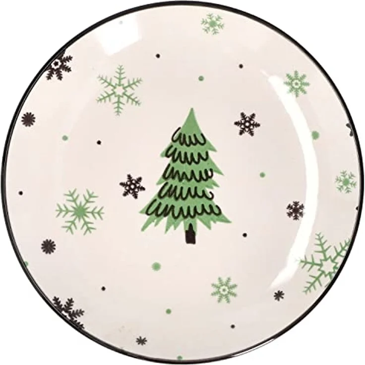 MamboCat Frühstücksteller 6er Set Kuchenteller Weihnachtsbaum 19cm - 23105706 – Bild 3