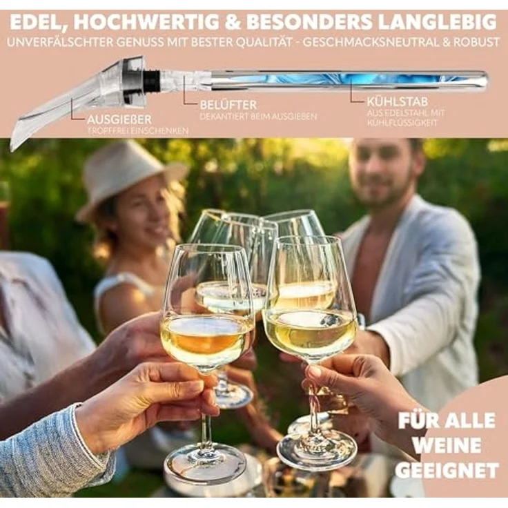 bremermann Sommelier-Set Wein-Set 5-tlg, inkl. Dekanter-Ausgießer, Sommelier-Set – Bild 5