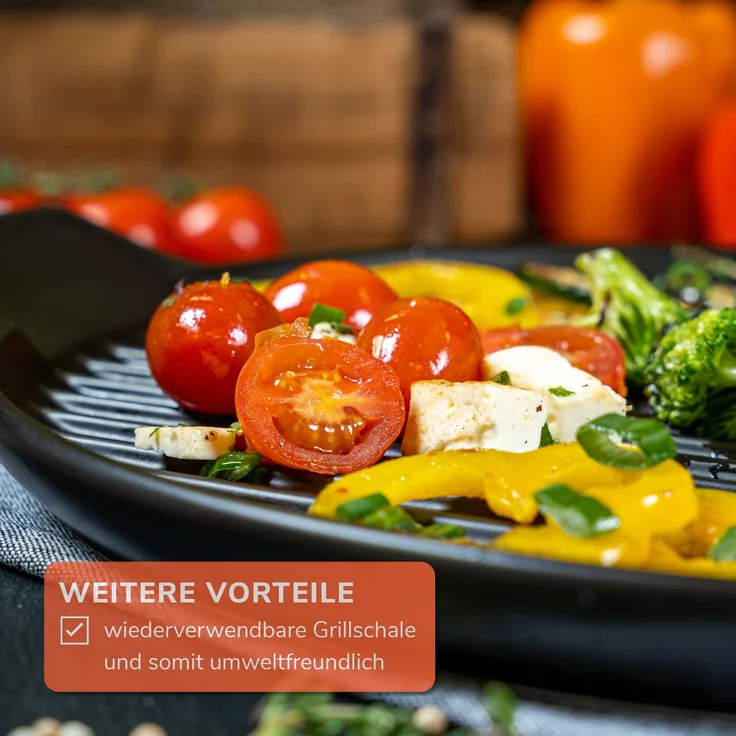 Bremermann Grillpfanne, Steingut schwarz, 38 cm – Bild 6
