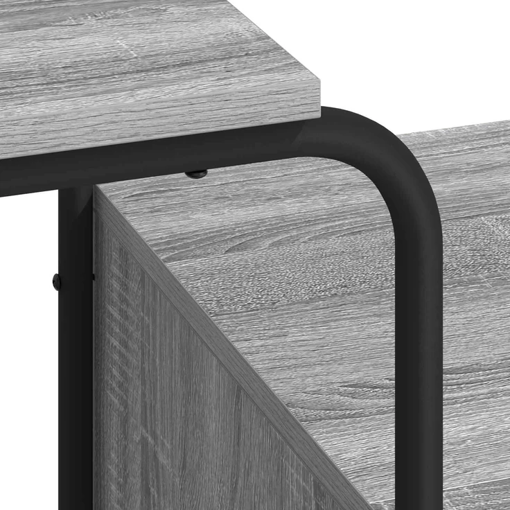 vidaXL Schreibtisch mit Stauraum Sonoma-Grau 131,5 x 50 x 75,5 cm 8008047 – Bild 7