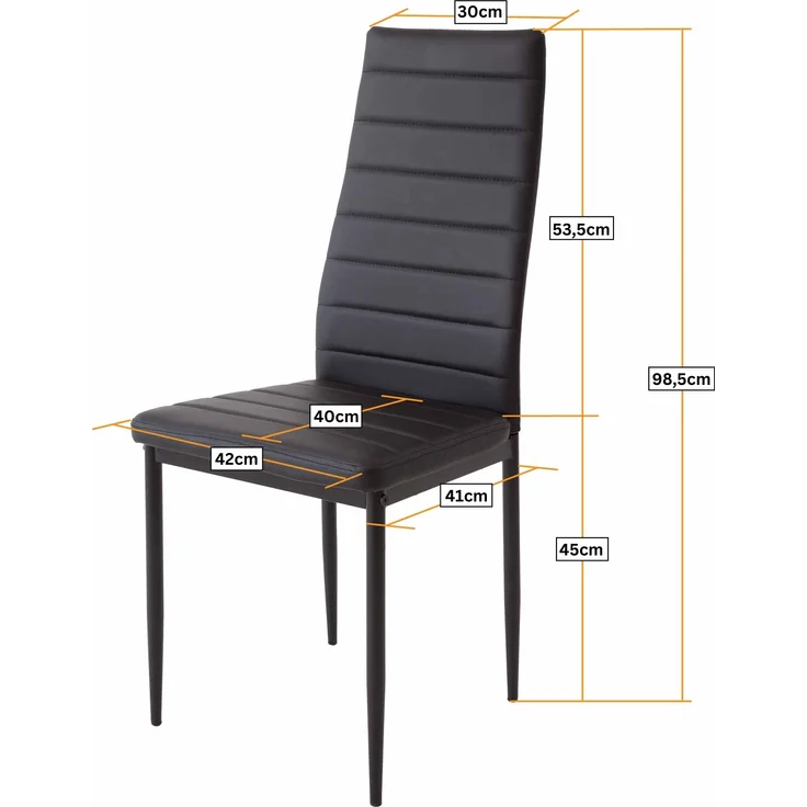 Albatros Esszimmerstühle MILANO 6er Set, Grau - Polsterstuhl mit Kunstleder-Bezug, Modernes Stilvolles Design am Esstisch - Küchenstuhl oder Stuhl Esszimmer mit hoher Belastbarkeit bis 110kg – Bild 5