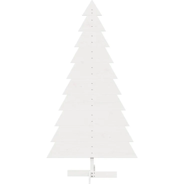 vidaXL Weihnachtsbaum zum Schmücken Weiß 180 cm Massivholz Kiefer 858196 – Bild 2