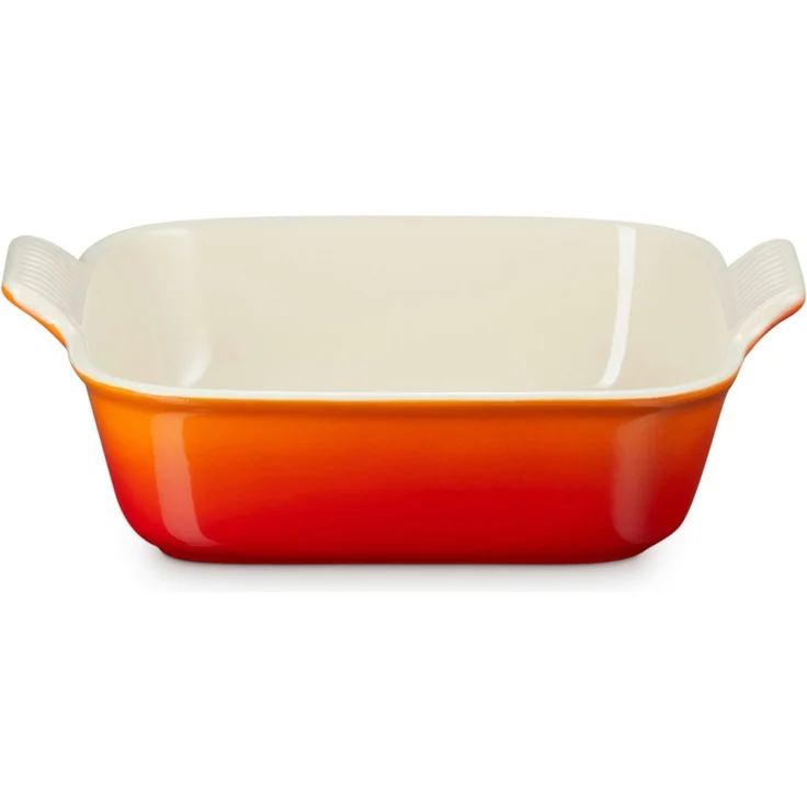 LE CREUSET Auflaufform Auflaufform Tradition quadratisch ofenrot 23cm, Steinzeug – Bild 4