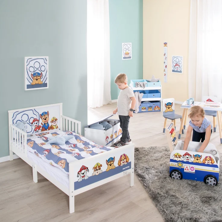 roba Messlatte 'Paw Patrol' - Skala von 70 cm bis 150 cm für Kinder - Holz - Weiß / Blau – Bild 3
