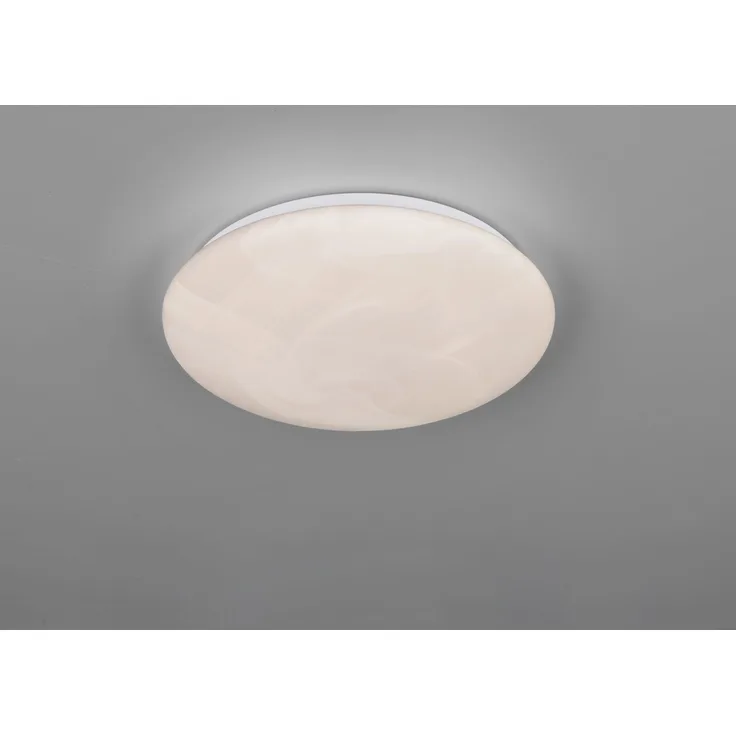 LED Deckenleuchte UMBRIA flach, Weiß marmoriert, rund Ø 28cm