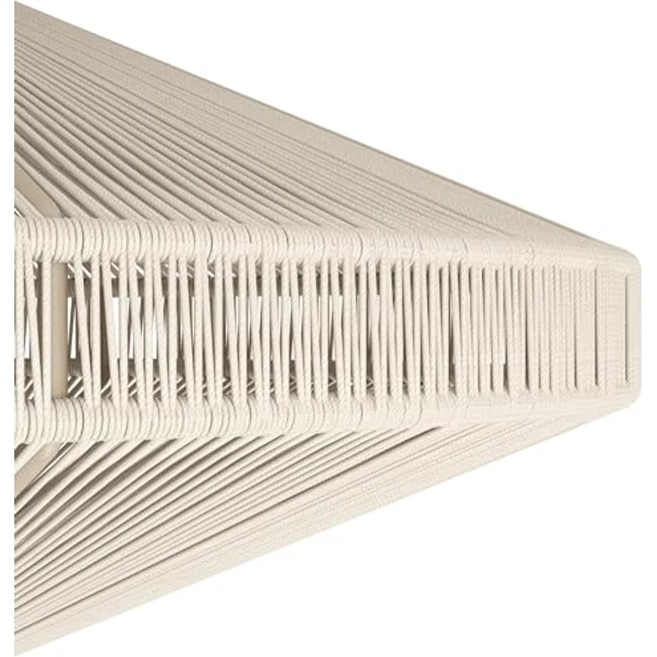 EGLO Hängelampe Midsumer, Pendelleuchte über Esstisch, Esszimmerlampe Japanisch, Metall in Schwarz und Textil in Creme, E27 Fassung, Ø 38 cm – Bild 5
