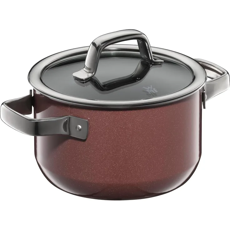 WMF Fleischtopf WMF Fusiontec Mineral Kochtopf mit Glasdeckel, 16 cm, Rose Quartz, Fusiontec (1-tlg), Made in Germany, backofengeeignet, wärmereduzierende Griffe
