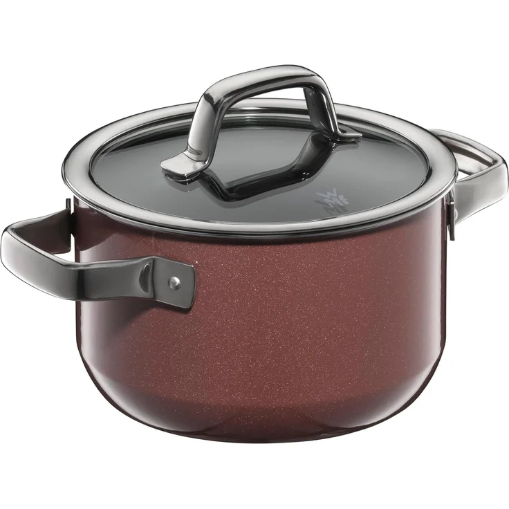 WMF Fleischtopf WMF Fusiontec Mineral Kochtopf mit Glasdeckel, 16 cm, Rose Quartz, Fusiontec (1-tlg), Made in Germany, backofengeeignet, wärmereduzierende Griffe