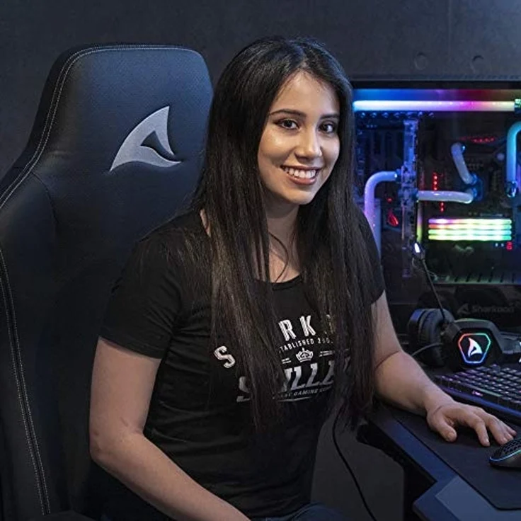 Sharkoon Skiller SGS40 Gaming Stuhl, Schwarz, mit Kunstlederbezug, breit – Bild 2