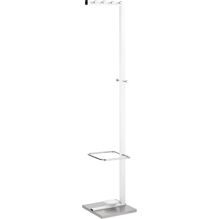 ALCO Standgarderobe Metall lackiert 35x36x178cm weiß