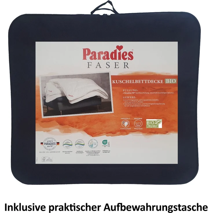 Paradies Royal Satin Bio 4 Jahreszeiten Bettdecke medium warm 135x200 – Bild 6