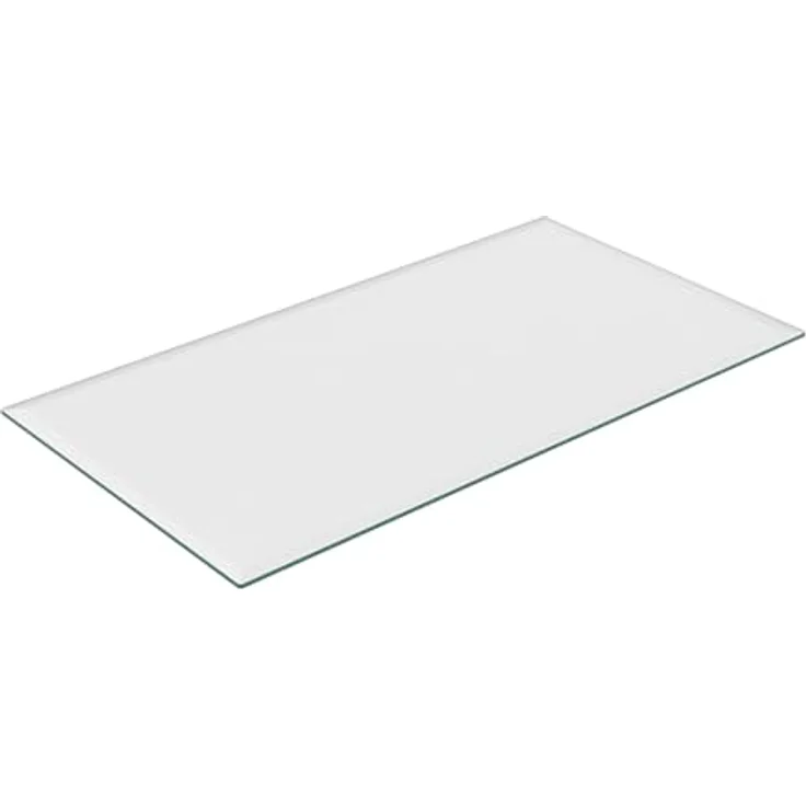 Relaxdays Glasplatte, Transparente Tischplatte aus Sicherheitsglas, rechteckig, 120x0.8x65 cm, hitzebeständig, polierte Kanten – Bild 1