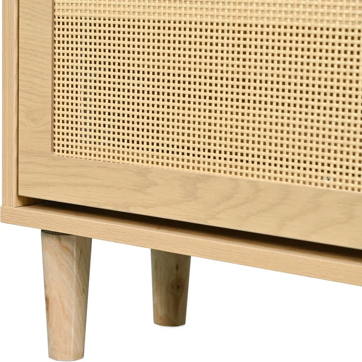 ZUBALIYA Schuhschrank 100 x 25 x 90 cm, aus Spanplatte, Helle Eiche – Bild 21