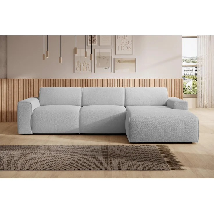 AX LIVING Couch Sofa L Form Didim mini Hellgrau 310 cm breit, stilvoll R – Bild 2