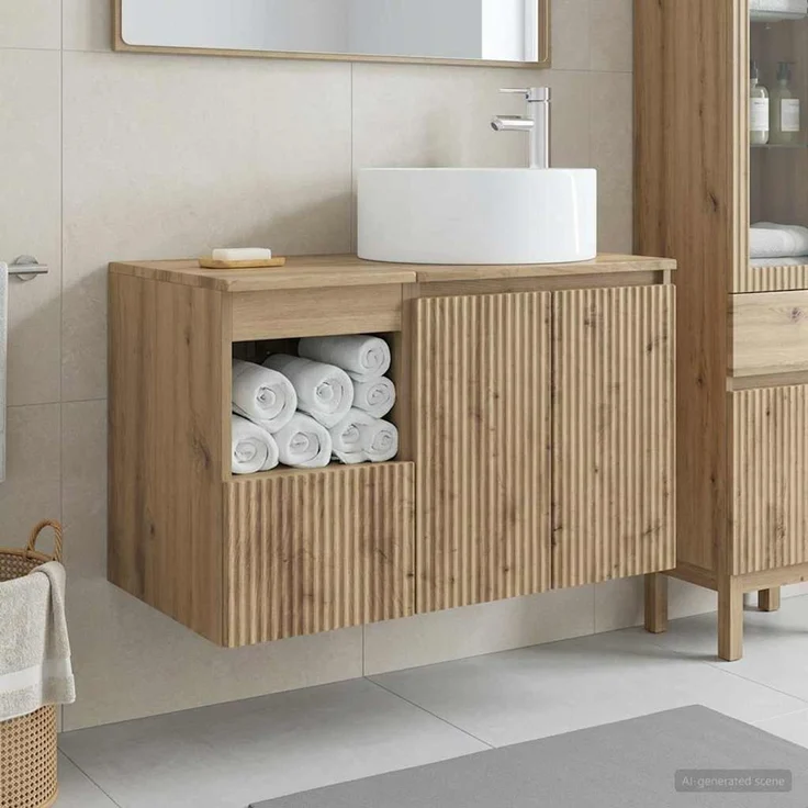 vidaXL Badezimmerschrank-Set 2 stk. Artisan-Eiche 79,5 x 44,5 x 80 cm 3404113 – Bild 1